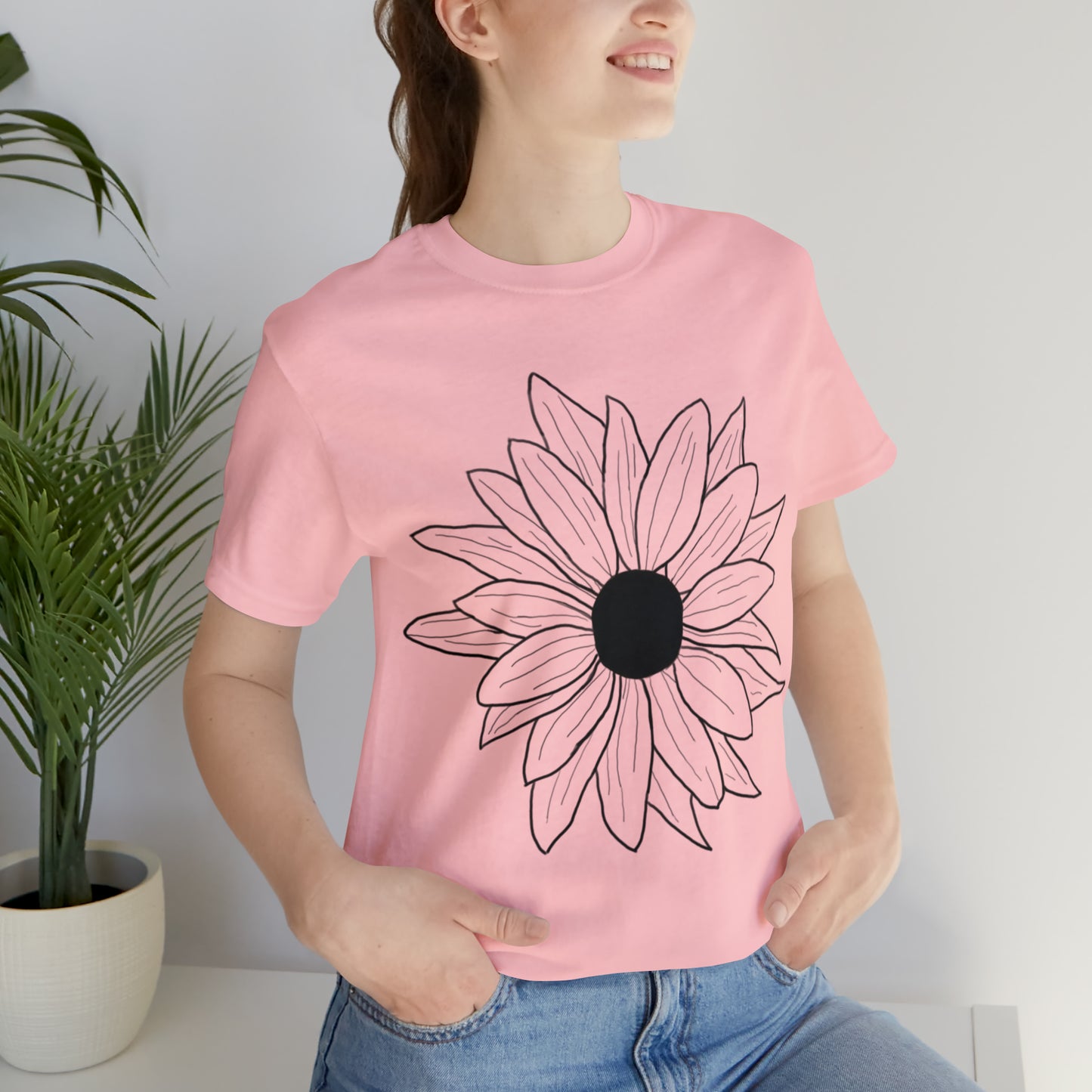 Daisey shirt, nature lover tshirt, hand-drawn, flower art, boho shirt, cottage core shirt, gift