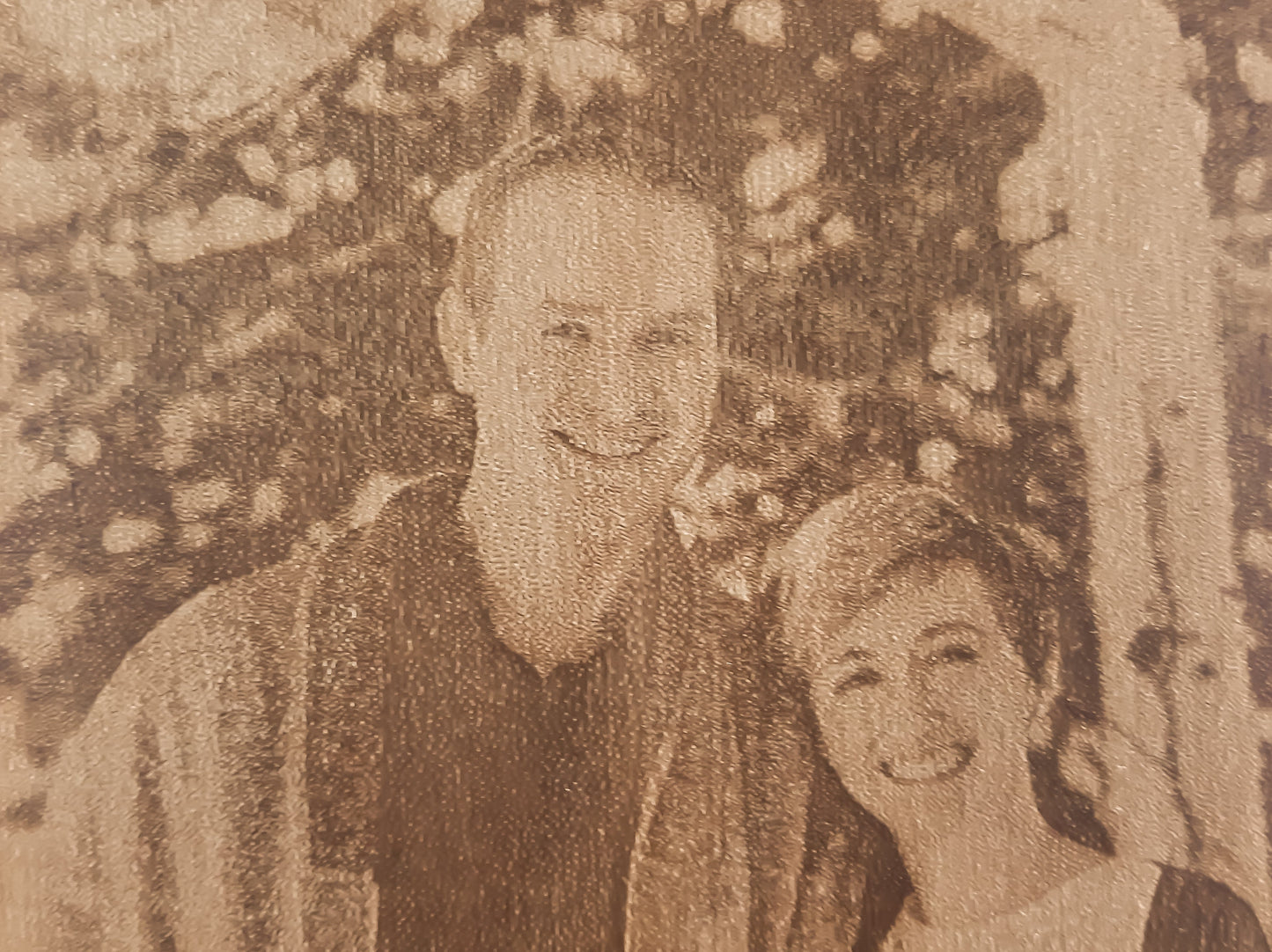 Custom Wood Etched Photo 10x15