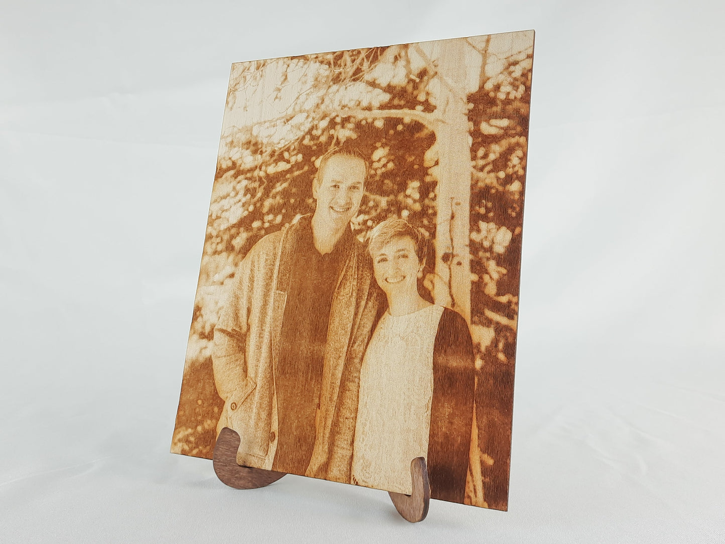 Custom Wood Etched Photo 10x15
