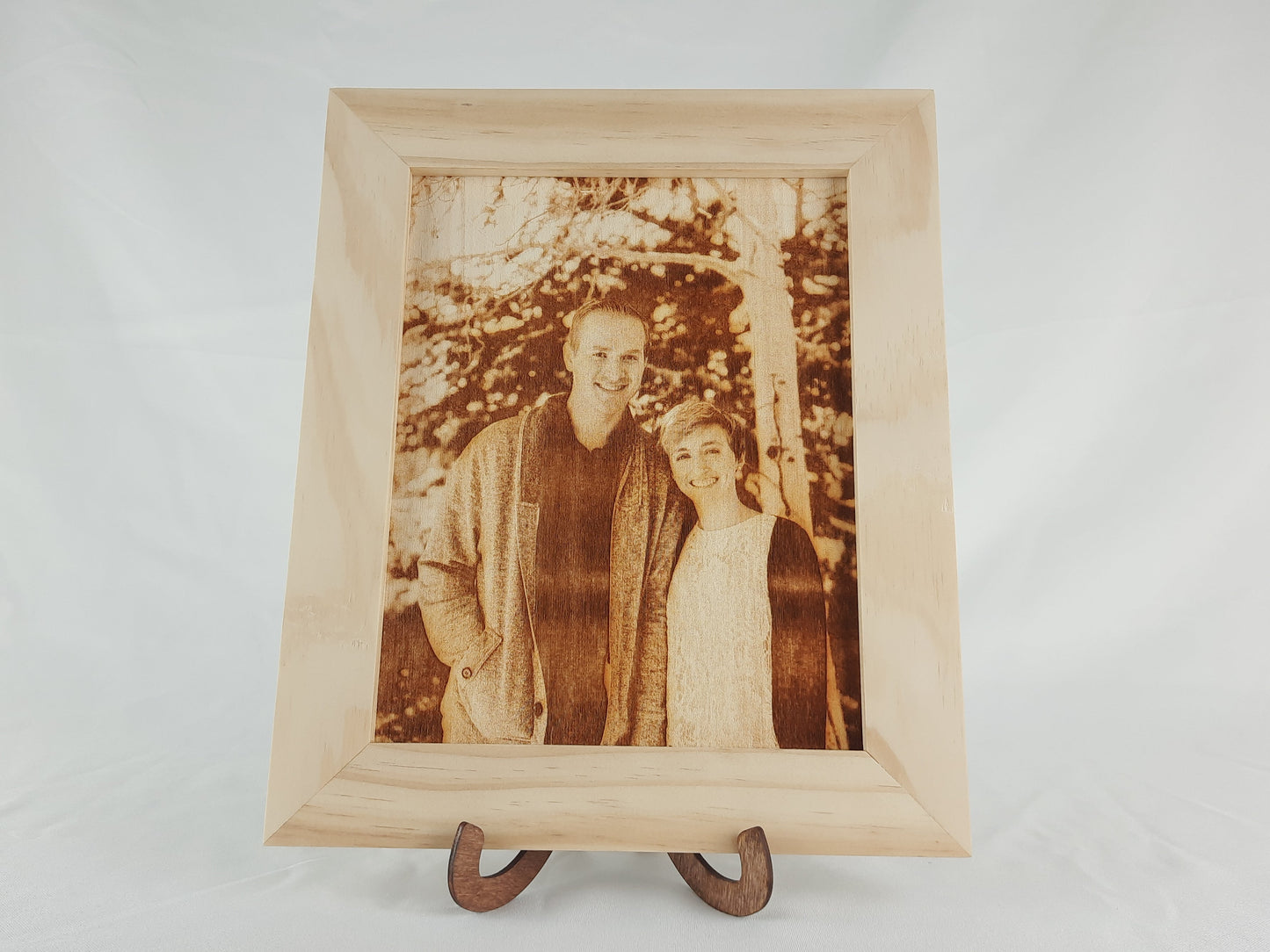 Custom Wood Etched Photo 10x15