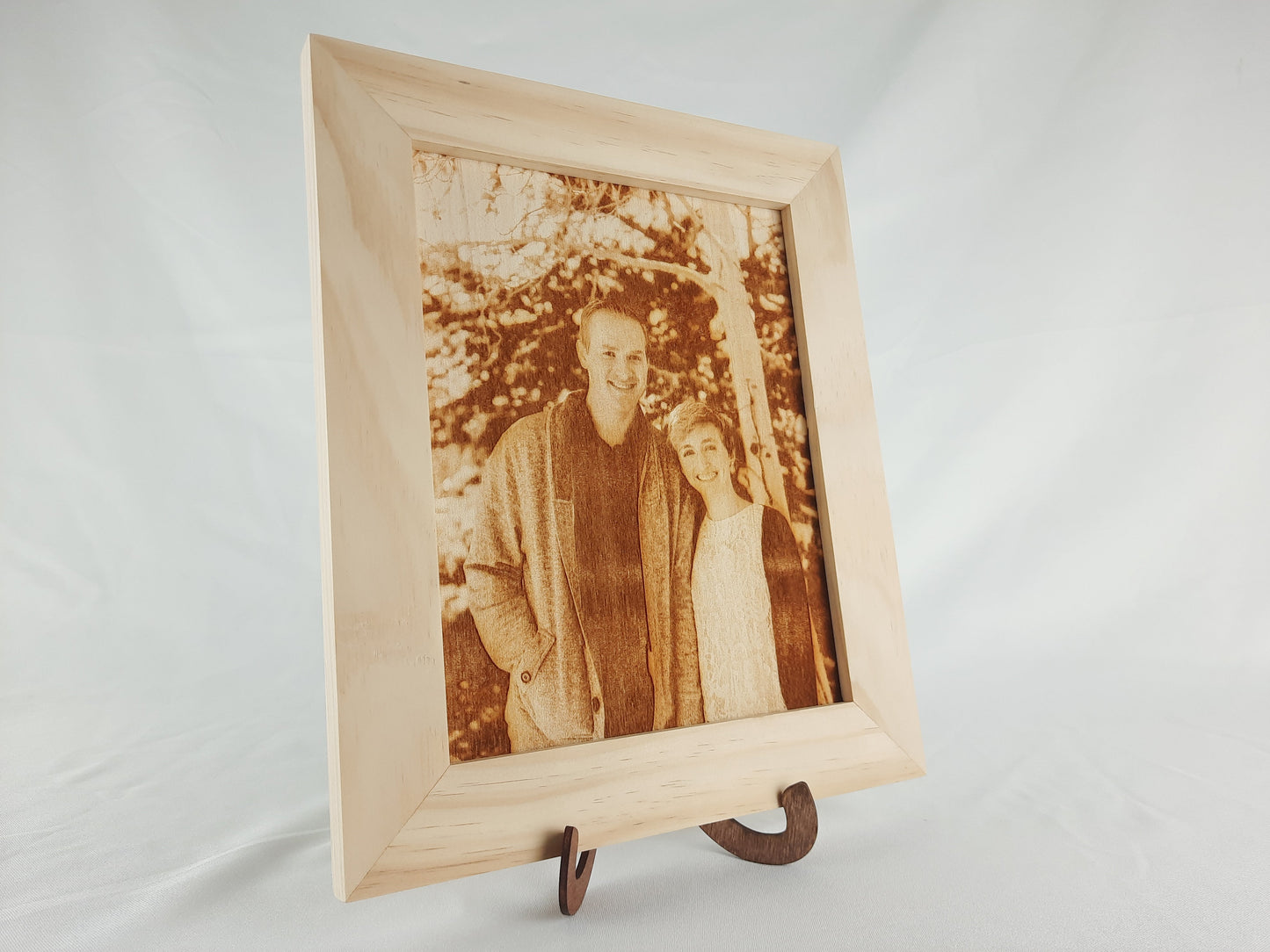Custom Wood Etched Photo 10x15