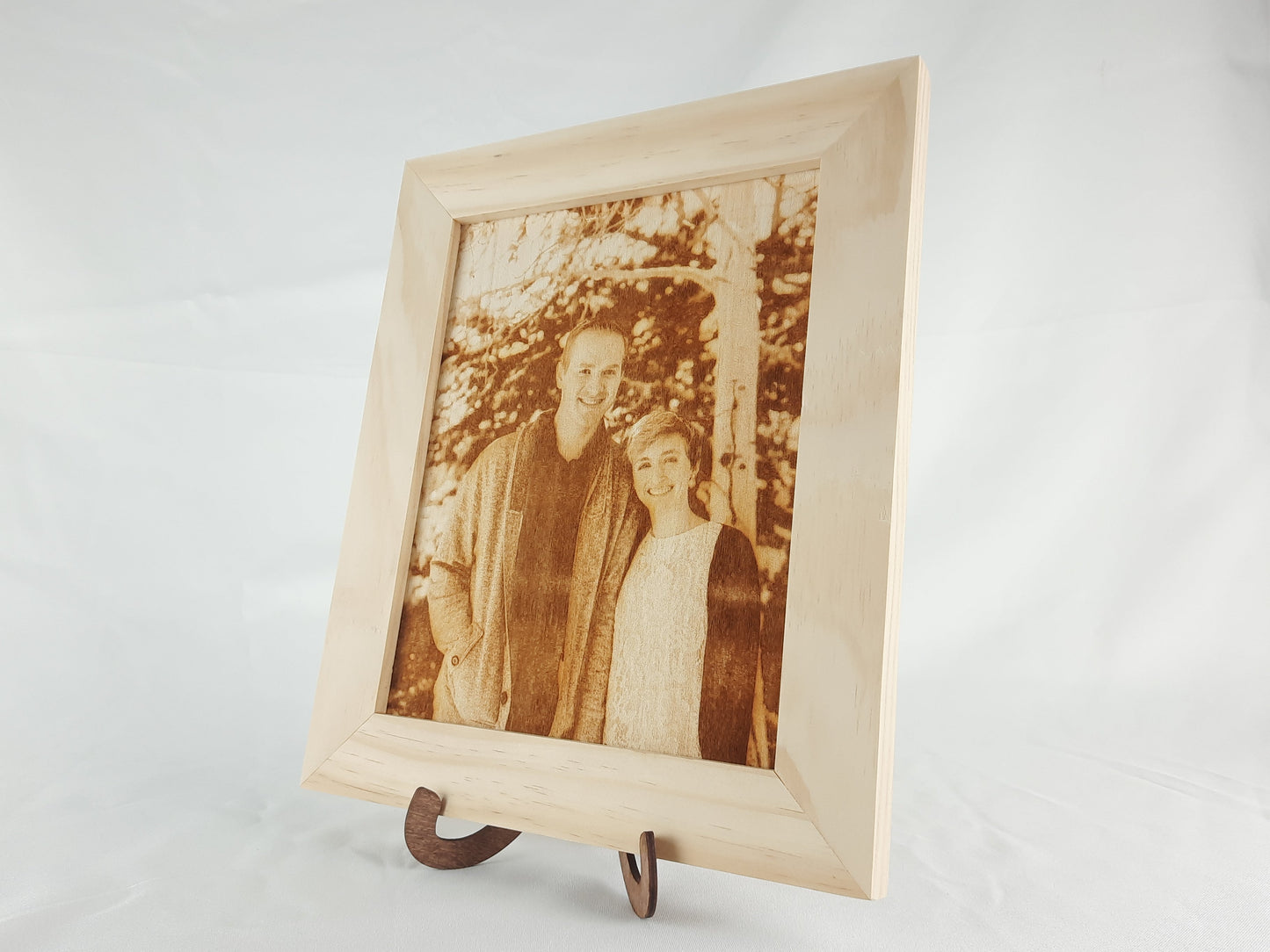 Custom Wood Etched Photo 10x15