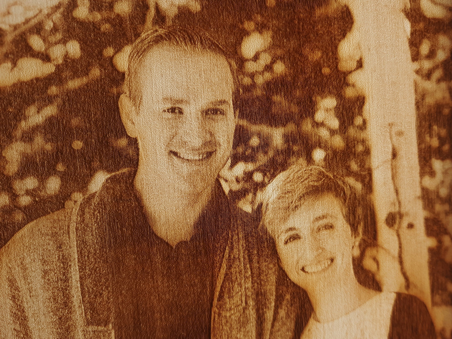 Custom Wood Etched Photo 10x15