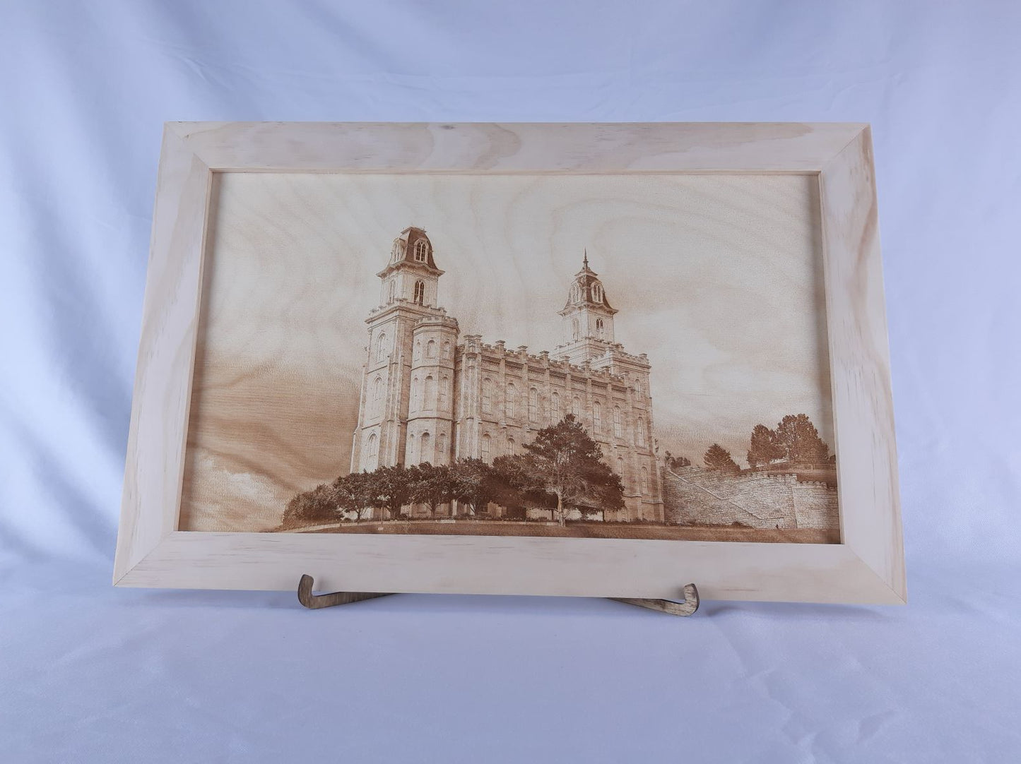 Wood Etched Manti Temple