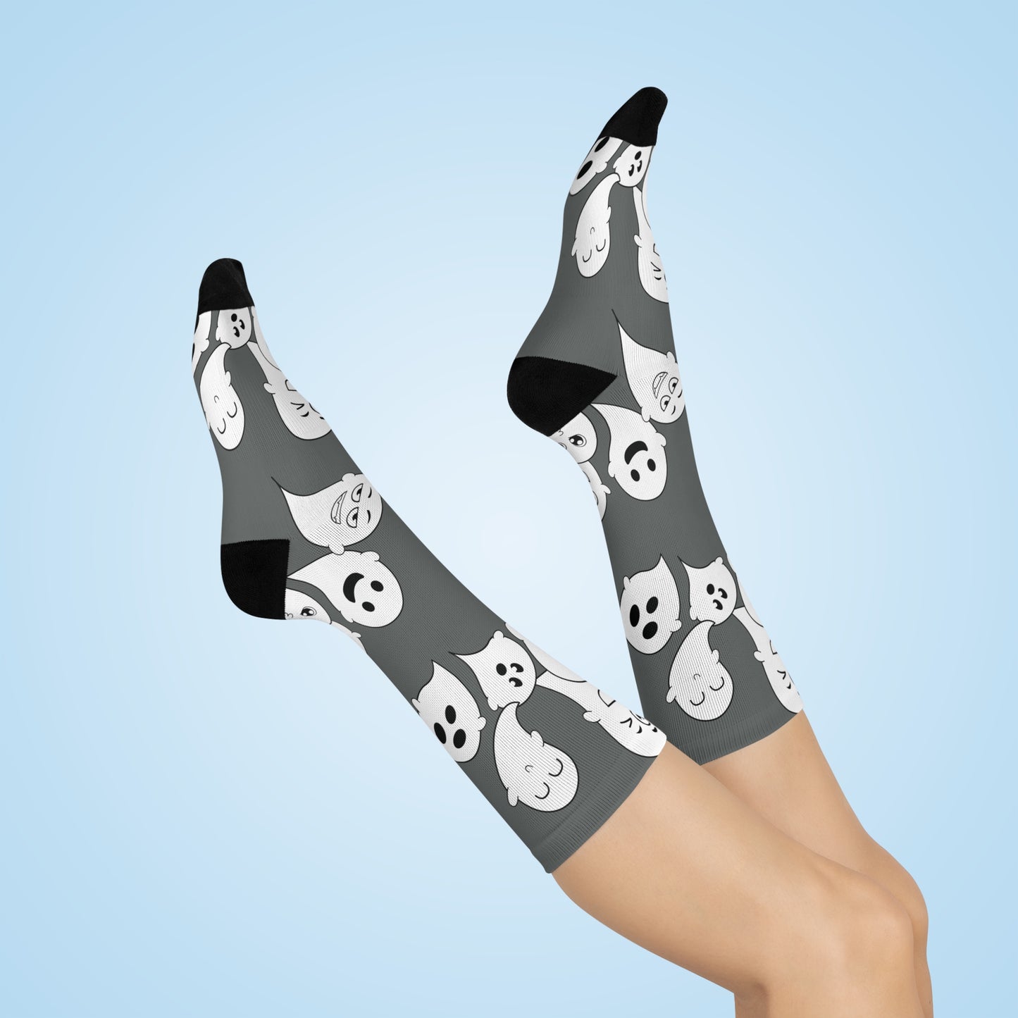 Ghost Halloween Socks, Womens Halloween Socks, Kids Funny Socks, Fun Socks, Perfect Gift socks, Cushioned Crew Socks