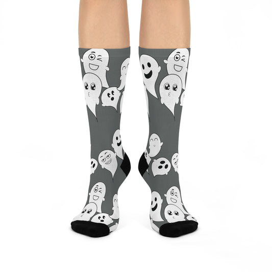 Ghost Halloween Socks, Womens Halloween Socks, Kids Funny Socks, Fun Socks, Perfect Gift socks, Cushioned Crew Socks