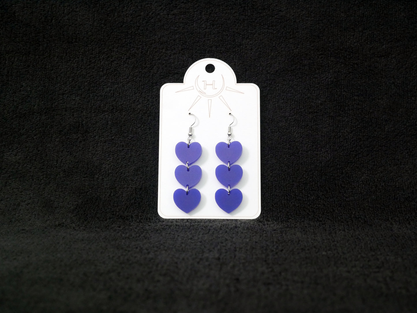 Chain of Hearts Earrings, Valentine's Day Earrings, Dangle Earrings