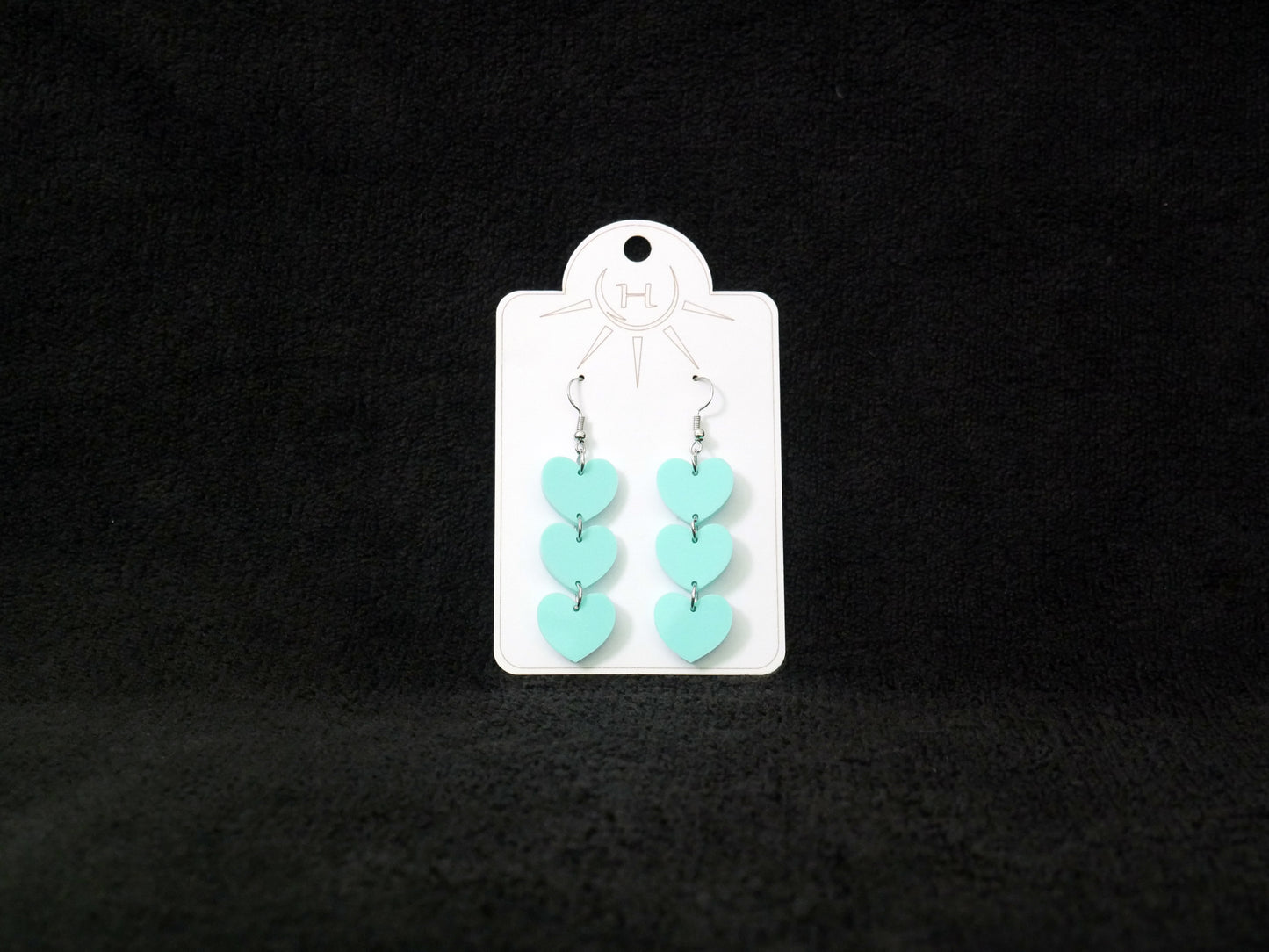 Chain of Hearts Earrings, Valentine's Day Earrings, Dangle Earrings