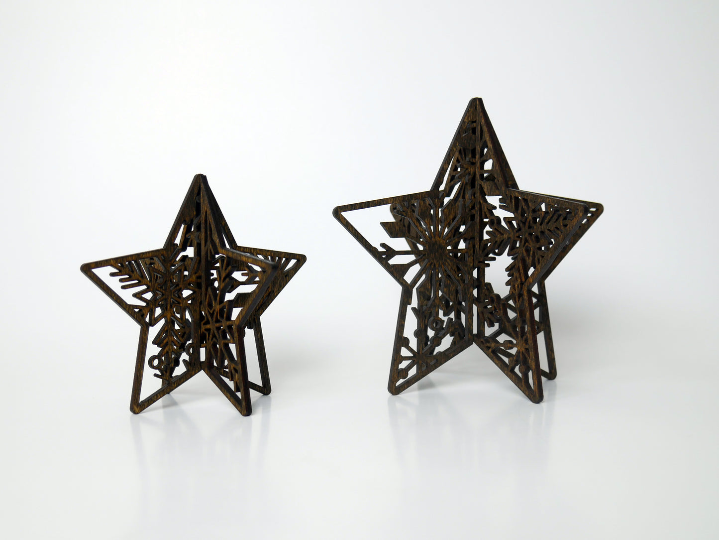 Wooden Snowflake Stars, Holiday Decor, Table Decor, Centerpiece, Shelf Display, Winter Wall Art