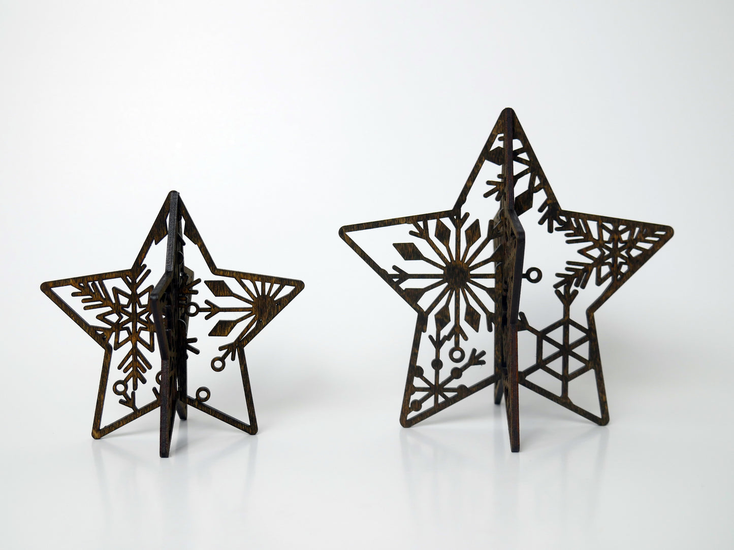 Wooden Snowflake Stars, Holiday Decor, Table Decor, Centerpiece, Shelf Display, Winter Wall Art