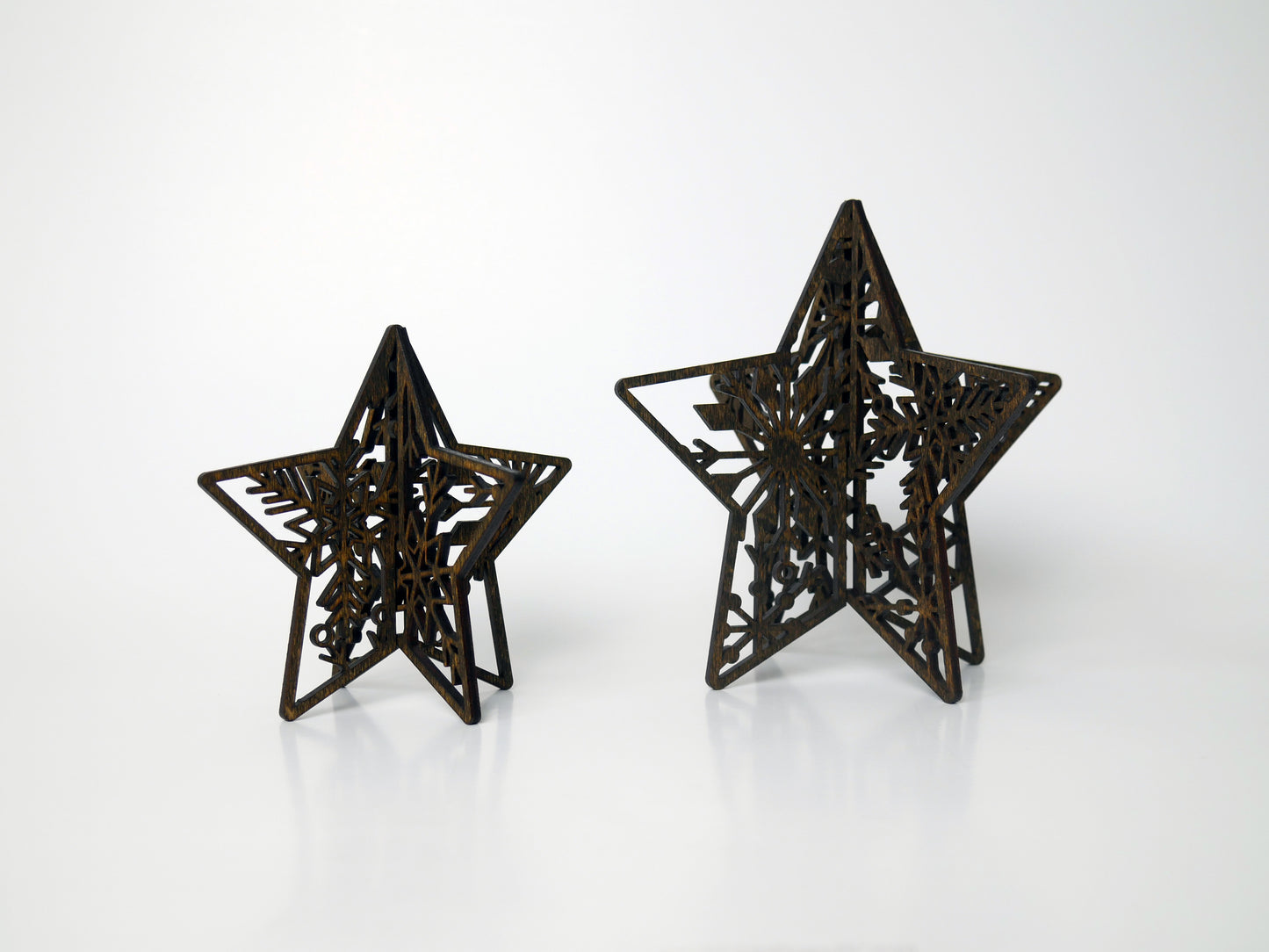 Wooden Snowflake Stars, Holiday Decor, Table Decor, Centerpiece, Shelf Display, Winter Wall Art