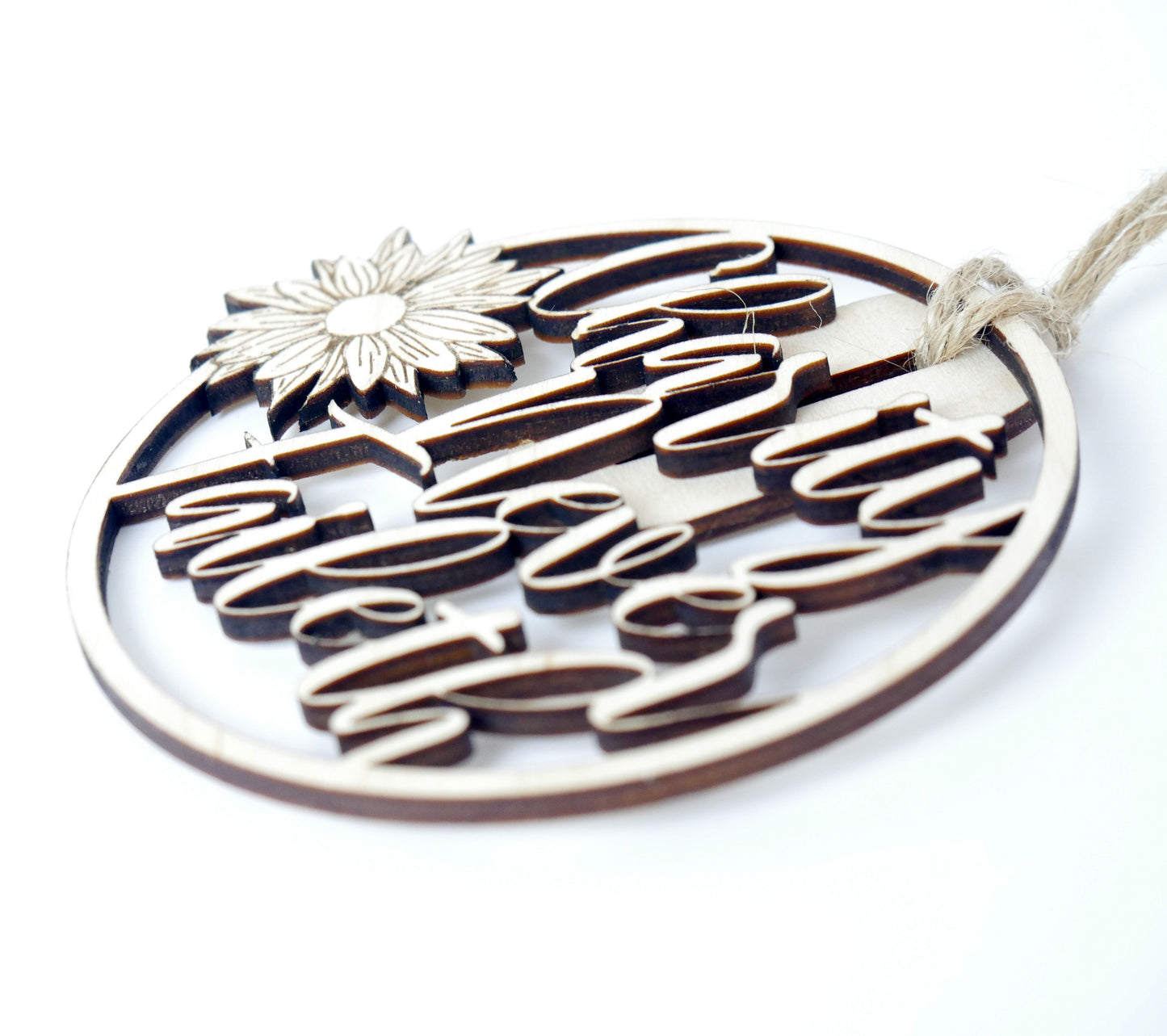 "Charity Never Faileth" Ornament/Sign, Christian Christmas Ornament, Laser Cut Decor, Christmas Gift