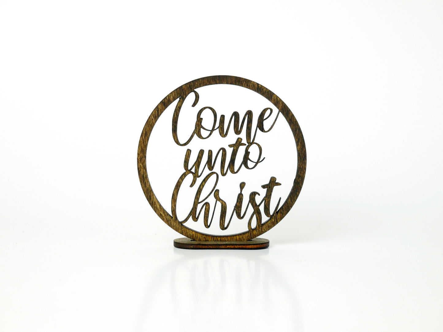 "Come Unto Christ" Ornament/Sign, Christian Christmas Ornament, Laser Cut Decor, Christmas Gift