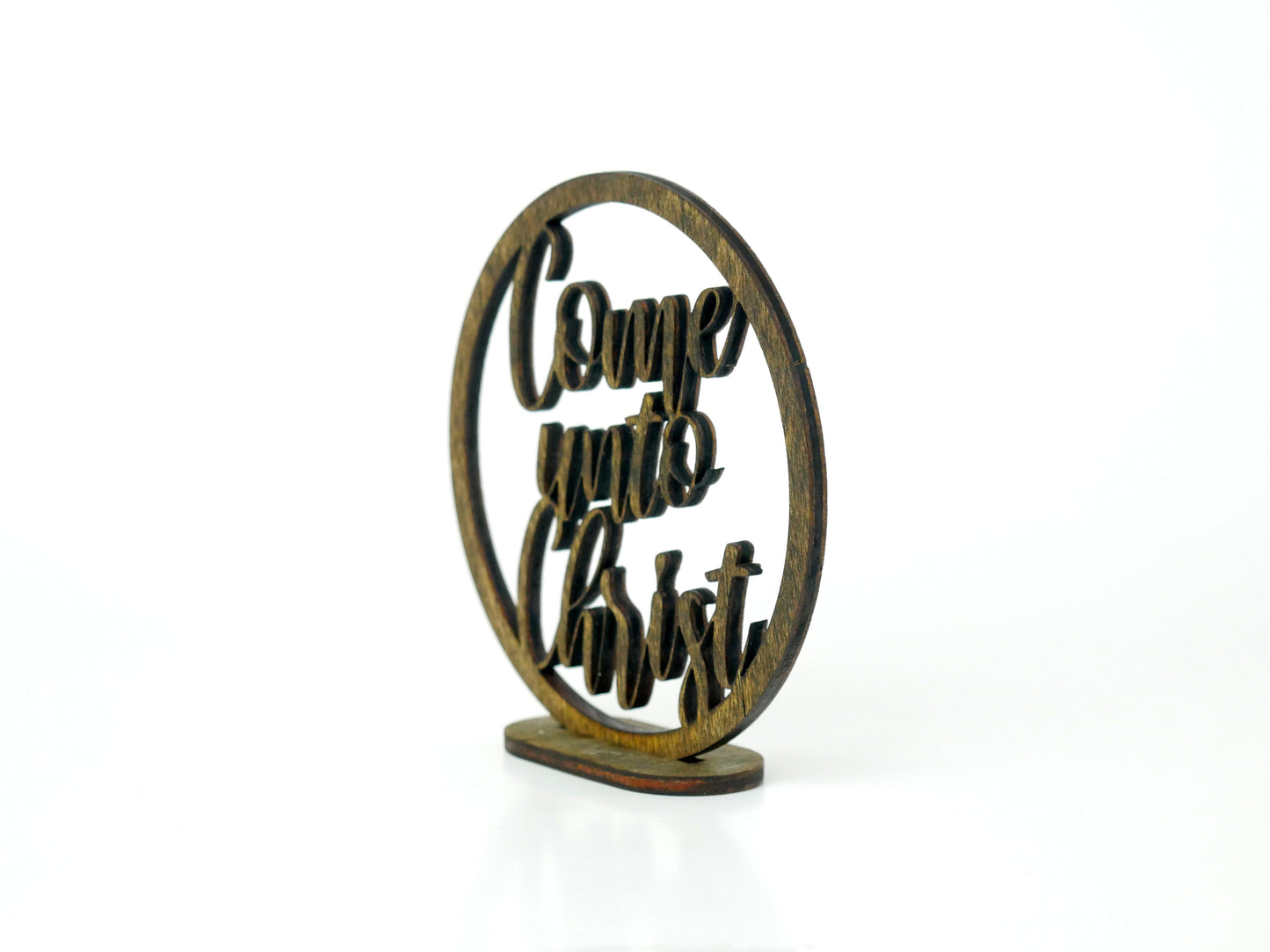 "Come Unto Christ" Ornament/Sign, Christian Christmas Ornament, Laser Cut Decor, Christmas Gift