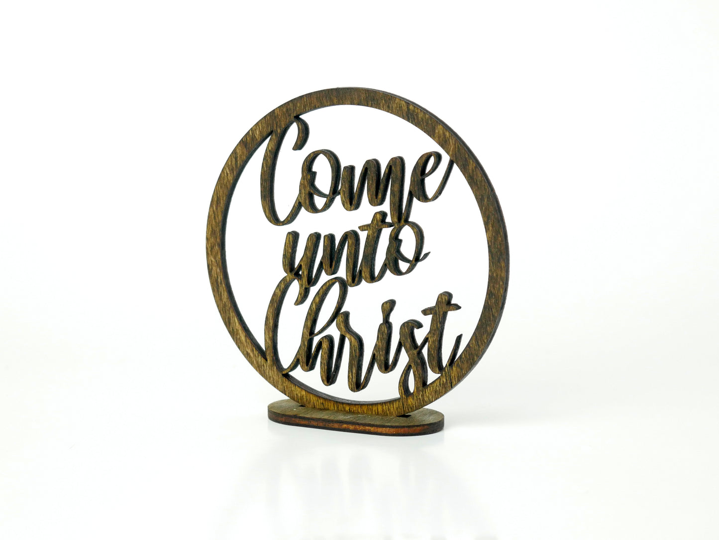 "Come Unto Christ" Ornament/Sign, Christian Christmas Ornament, Laser Cut Decor, Christmas Gift