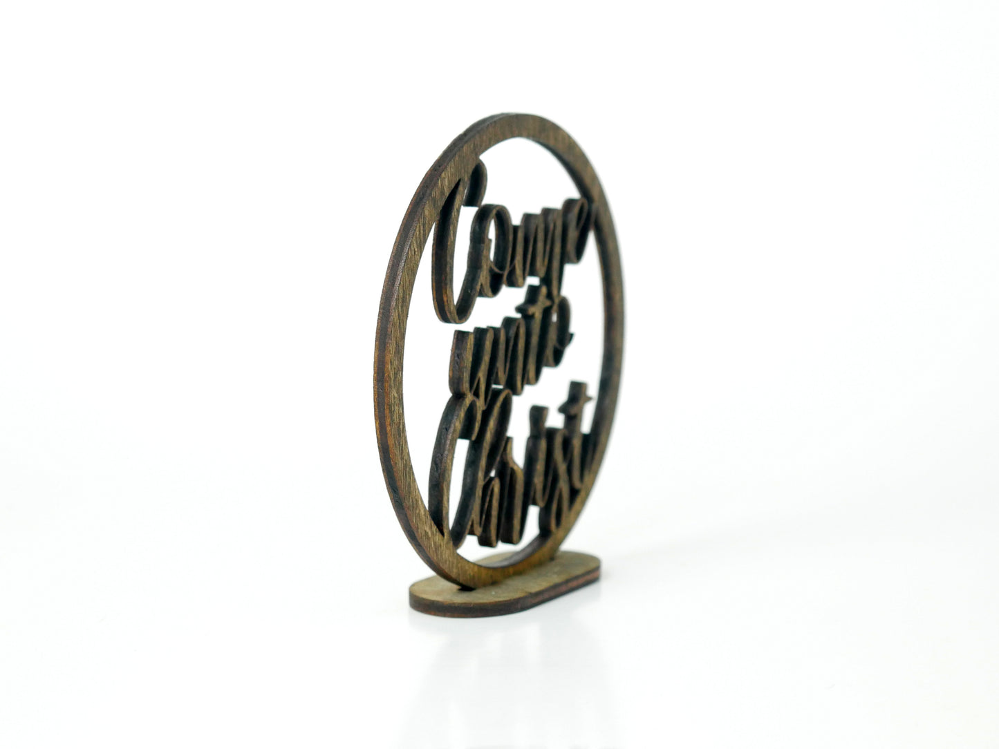 "Come Unto Christ" Ornament/Sign, Christian Christmas Ornament, Laser Cut Decor, Christmas Gift