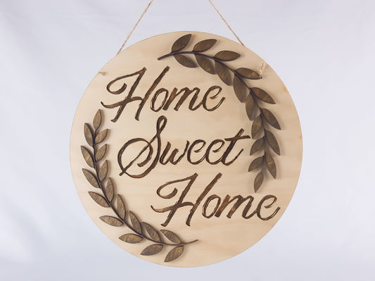 Home Sweet Home Wooden Sign, Rustic Housewarming Gift