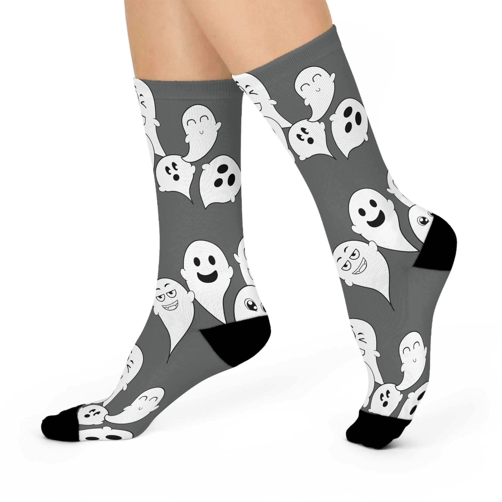 Ghost Halloween Socks, Womens Halloween Socks, Kids Funny Socks, Fun Socks, Perfect Gift socks, Cushioned Crew Socks
