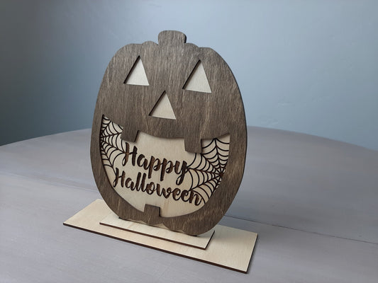 Happy Halloween Pumpkin Sign