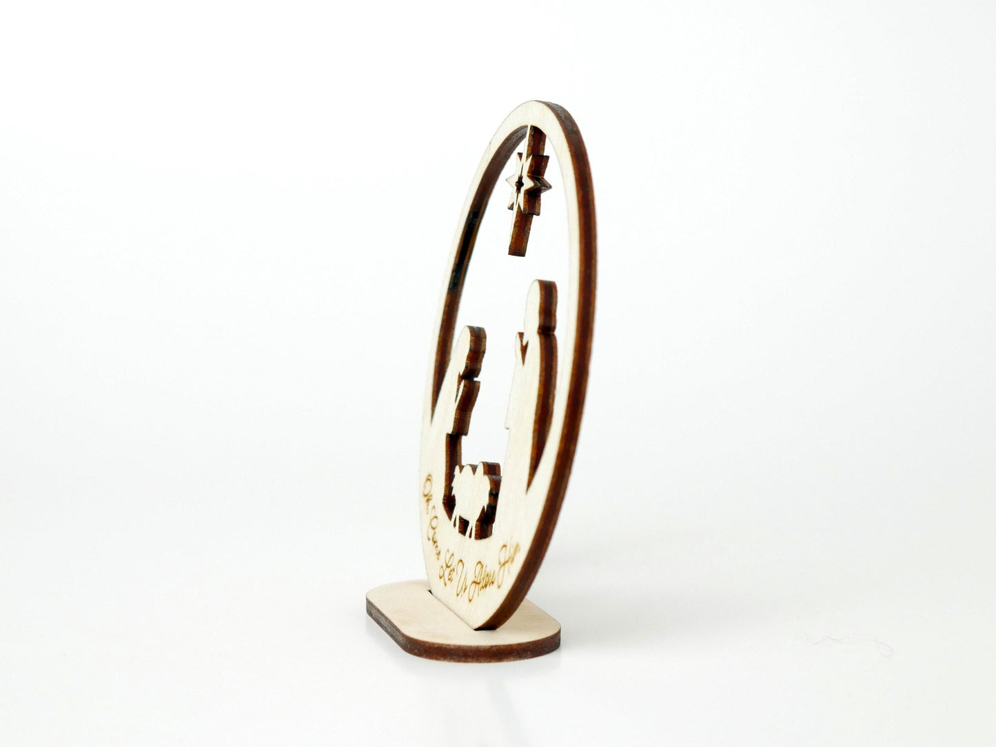 Oh, Come Let Us Adore Him" Ornament Stand, Christian Decor, Christmas Ornament, Laser Cut wood, Christmas Gift
