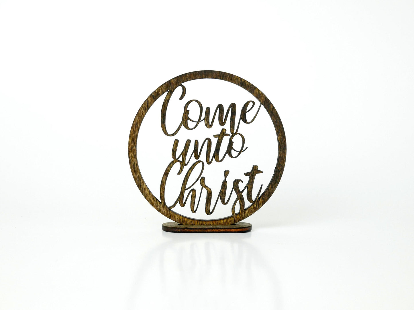 Come Unto Christ" Ornament/Sign, Christian Christmas Ornament, Laser Cut Decor, Christmas Gift
