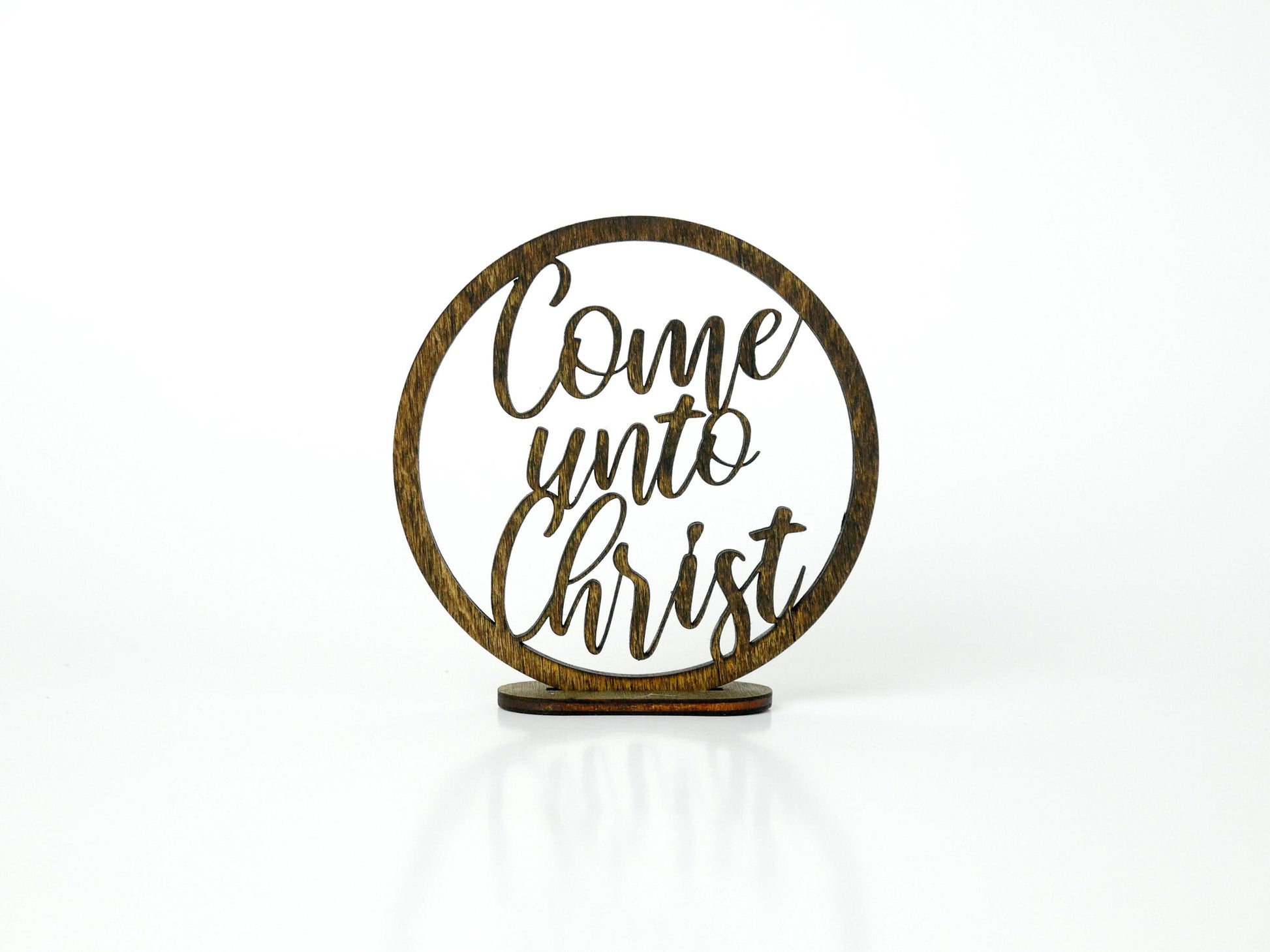 Come Unto Christ" Ornament/Sign, Christian Christmas Ornament, Laser Cut Decor, Christmas Gift