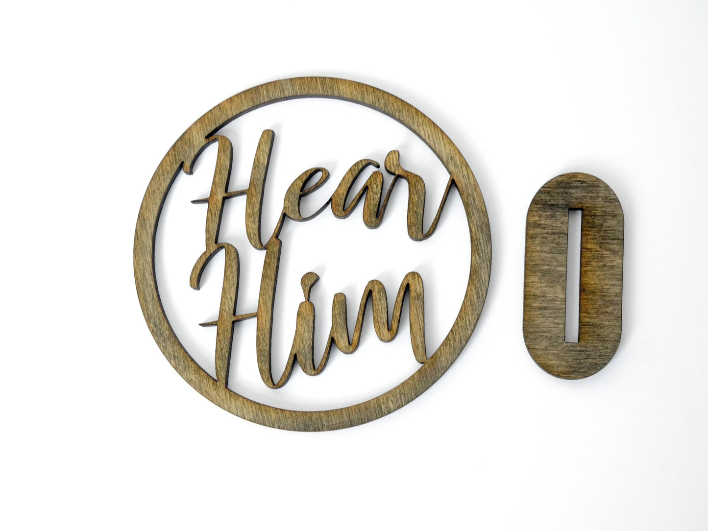 Hear Him" Ornament/Sign, Christian Christmas Ornament, Laser Cut Decor, Christmas Gift
