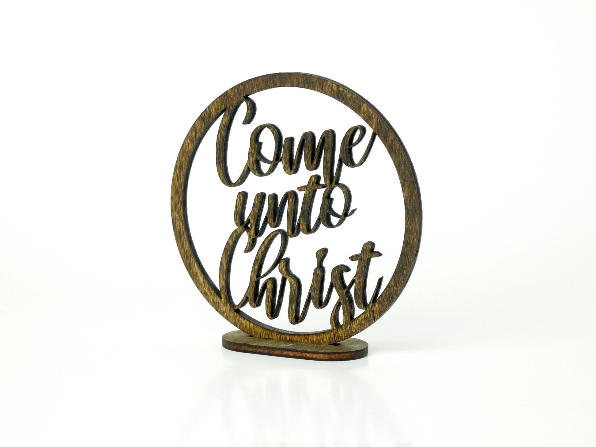 Come Unto Christ" Ornament/Sign, Christian Christmas Ornament, Laser Cut Decor, Christmas Gift