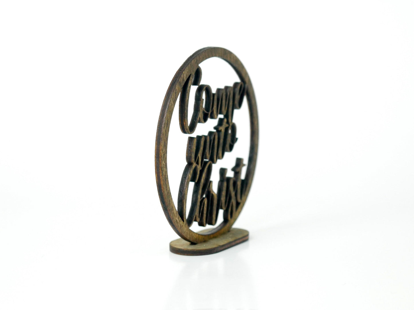 Come Unto Christ" Ornament/Sign, Christian Christmas Ornament, Laser Cut Decor, Christmas Gift