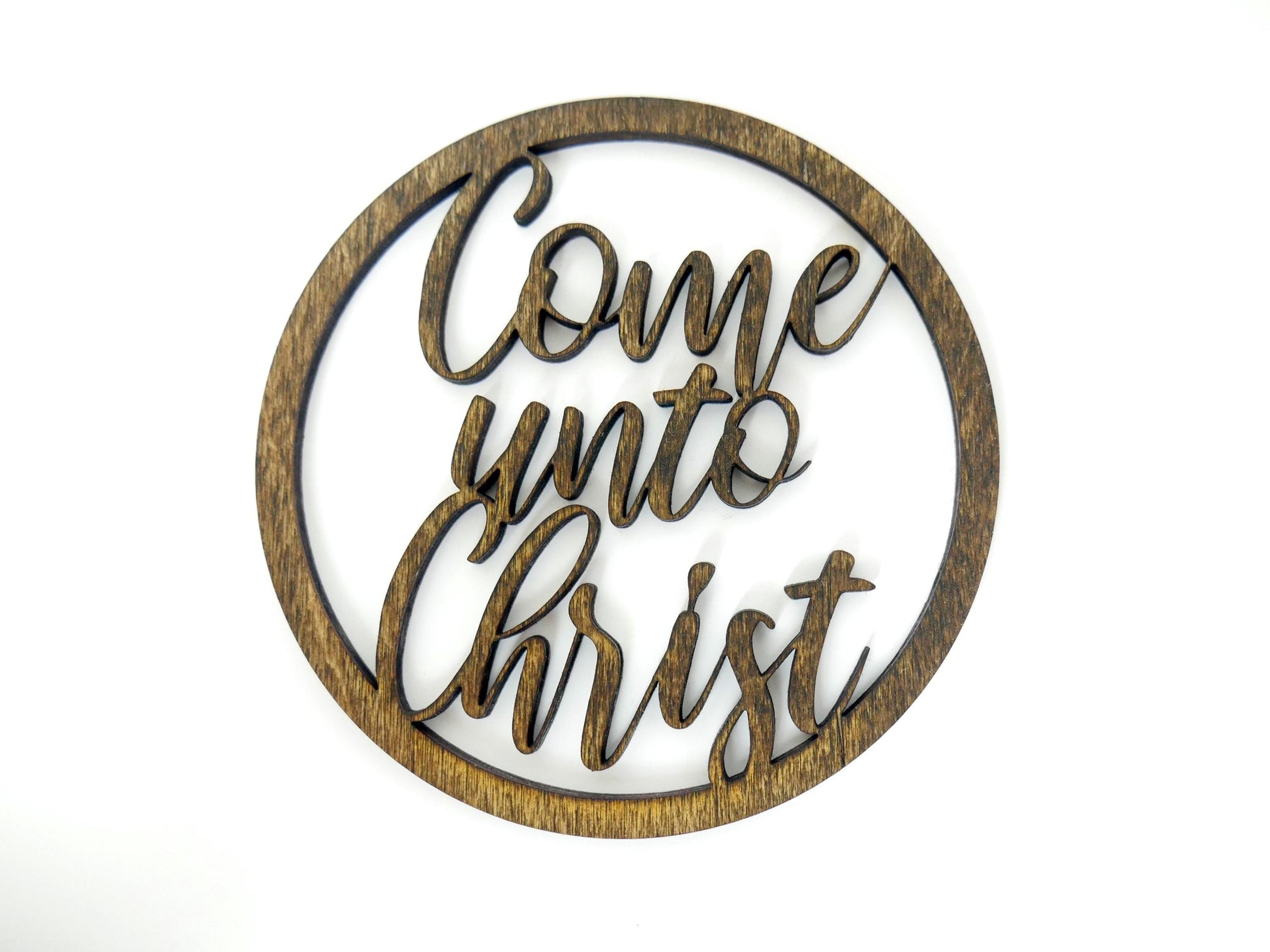 Come Unto Christ" Ornament/Sign, Christian Christmas Ornament, Laser Cut Decor, Christmas Gift