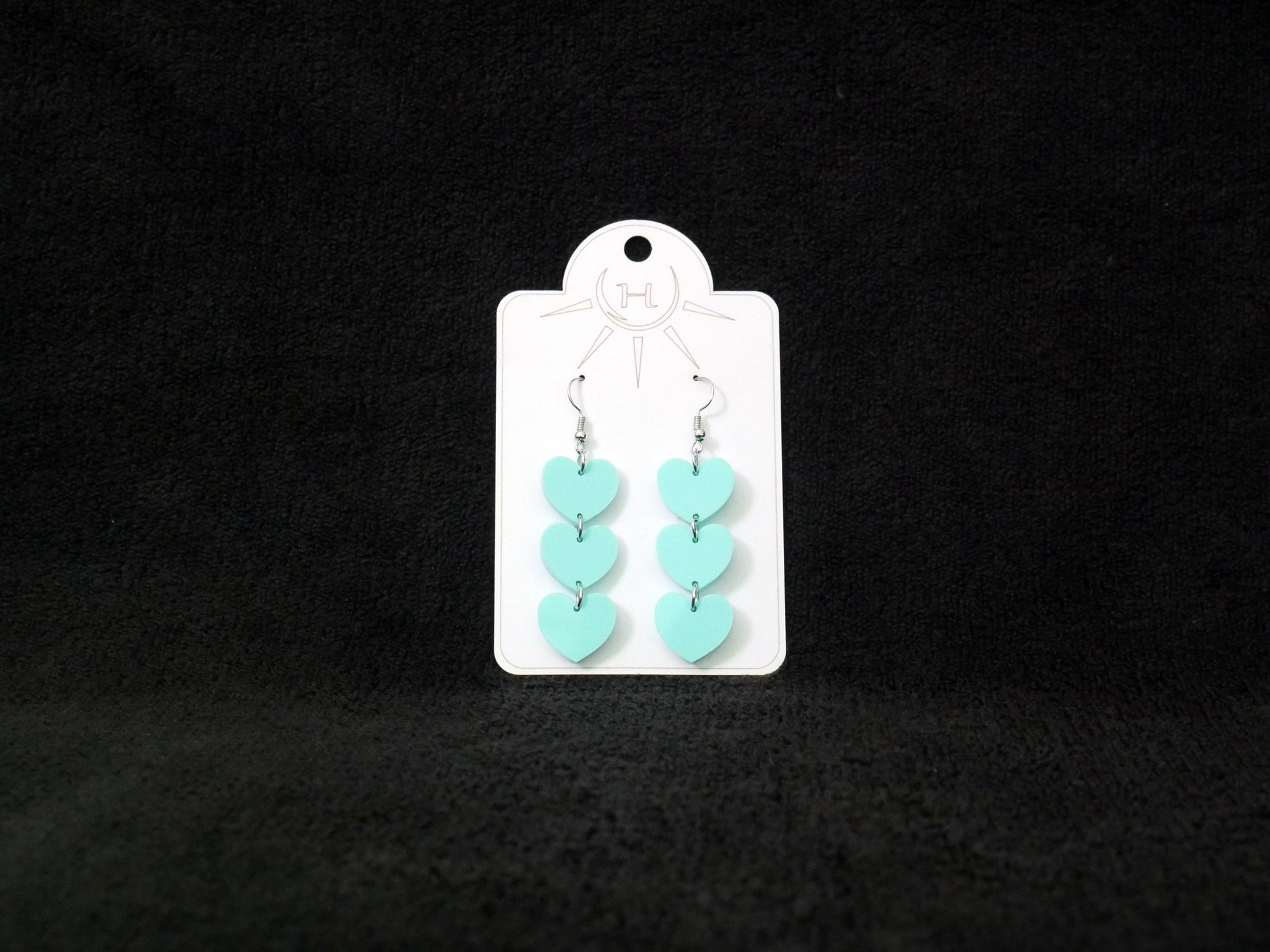 Chain of Hearts Earrings, Valentine's Day Earrings, Dangle Earrings