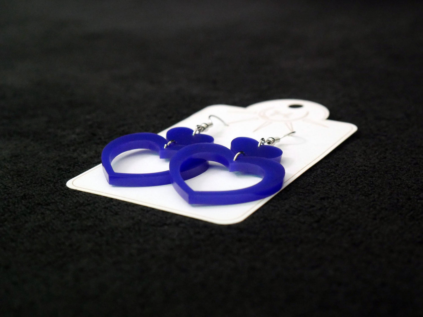 Heart Earrings, Dangle Earrings, Valentines Day, Acrylic Earrings