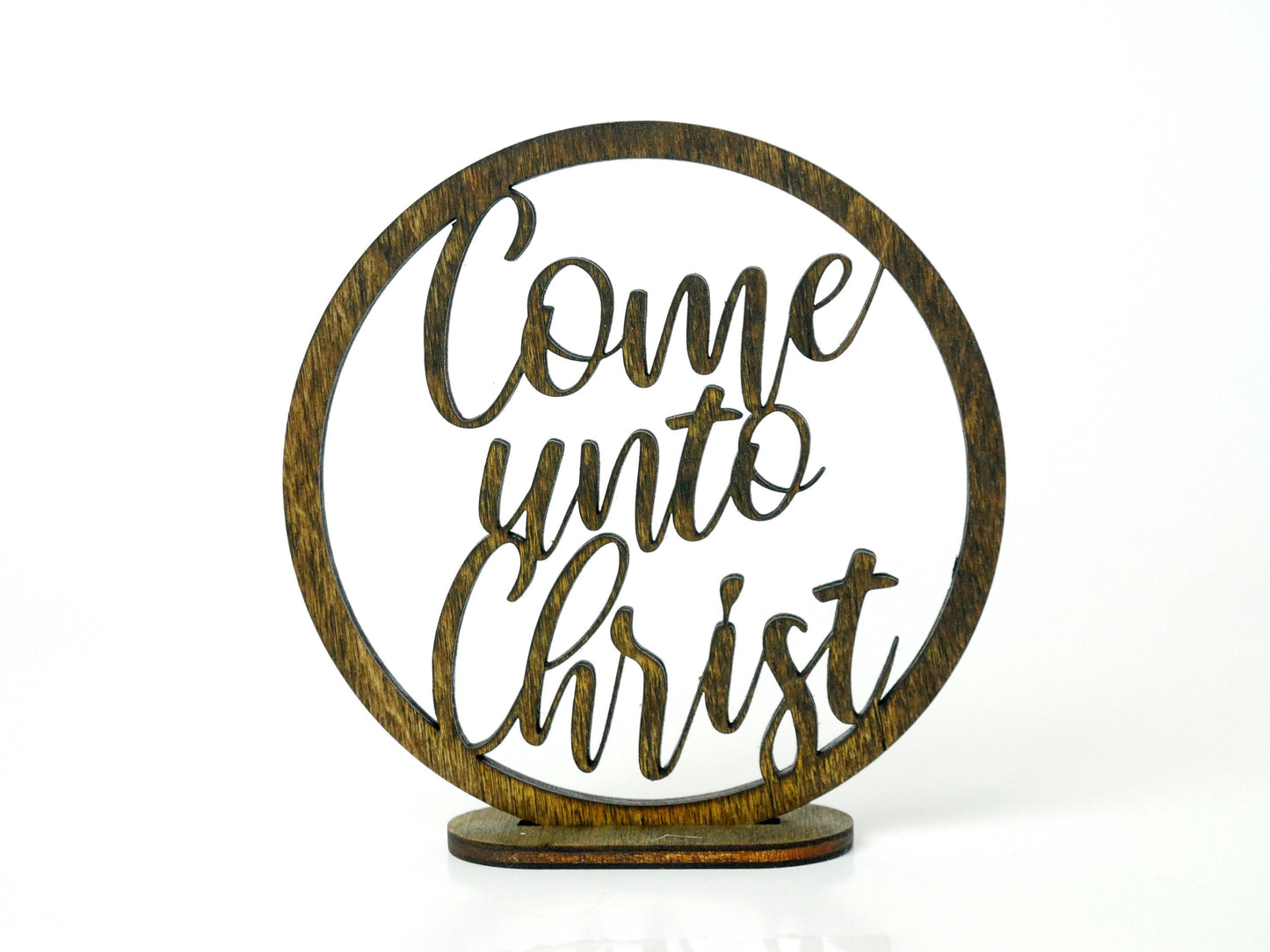 Come Unto Christ" Ornament/Sign, Christian Christmas Ornament, Laser Cut Decor, Christmas Gift