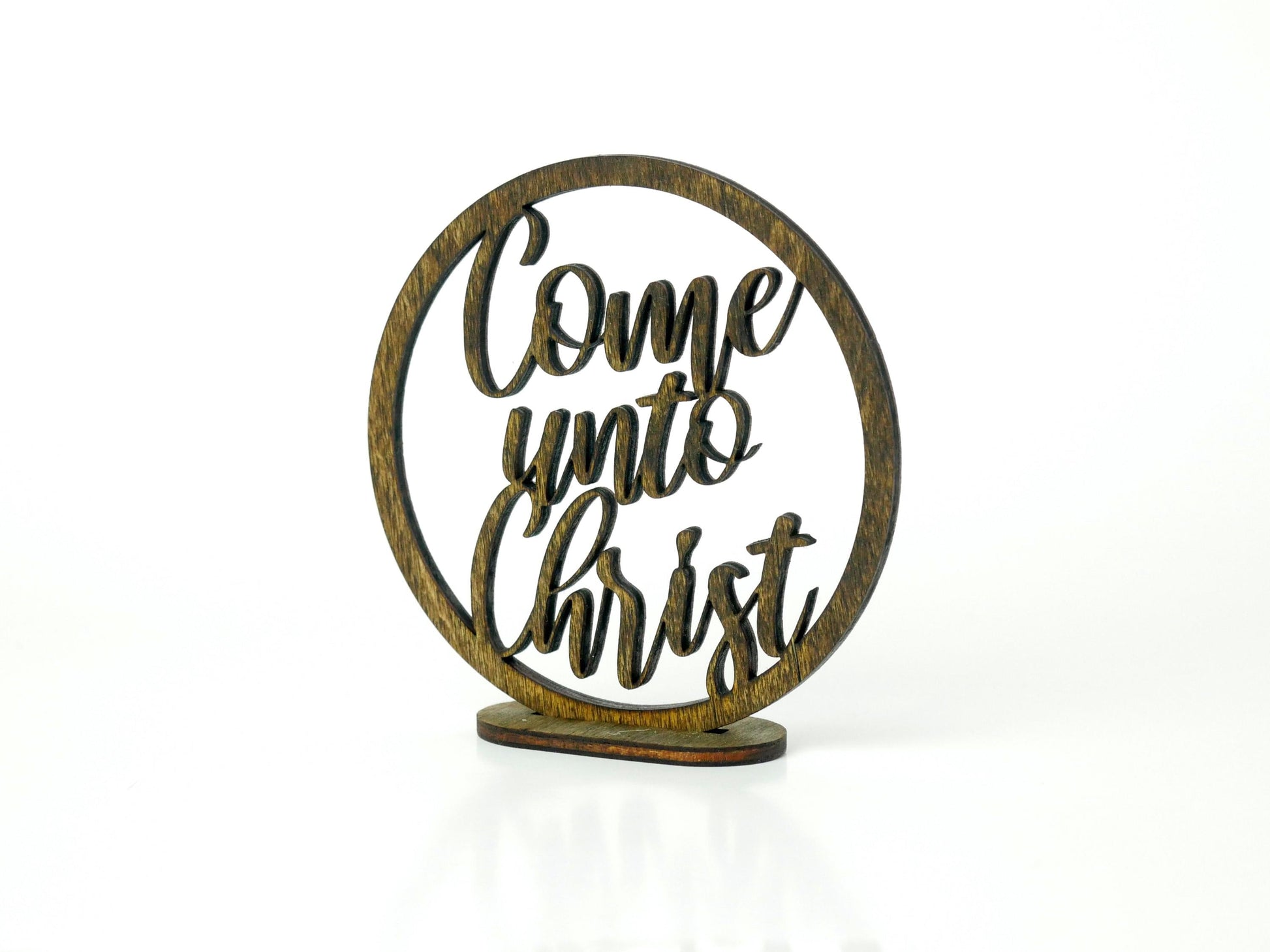 Come Unto Christ" Ornament/Sign, Christian Christmas Ornament, Laser Cut Decor, Christmas Gift