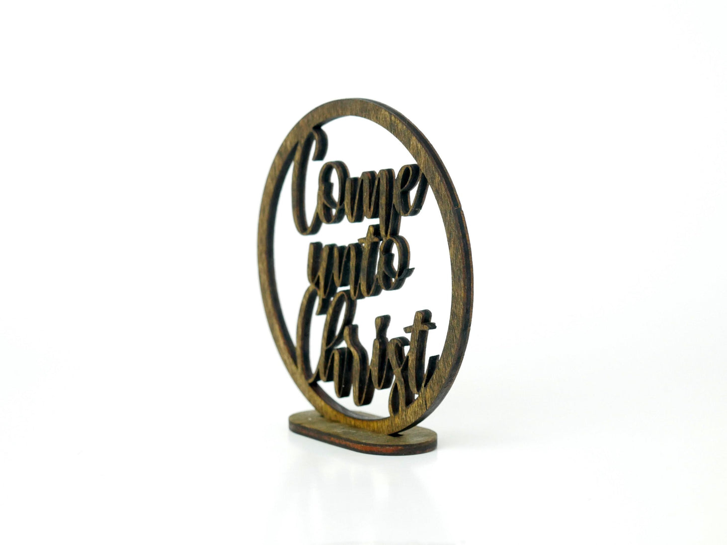 Come Unto Christ" Ornament/Sign, Christian Christmas Ornament, Laser Cut Decor, Christmas Gift