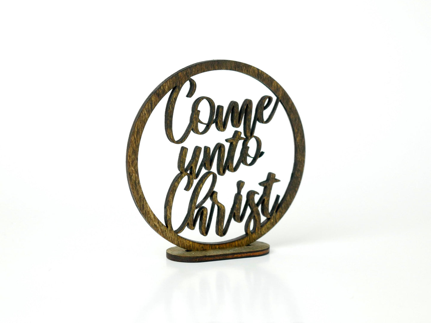 Come Unto Christ" Ornament/Sign, Christian Christmas Ornament, Laser Cut Decor, Christmas Gift