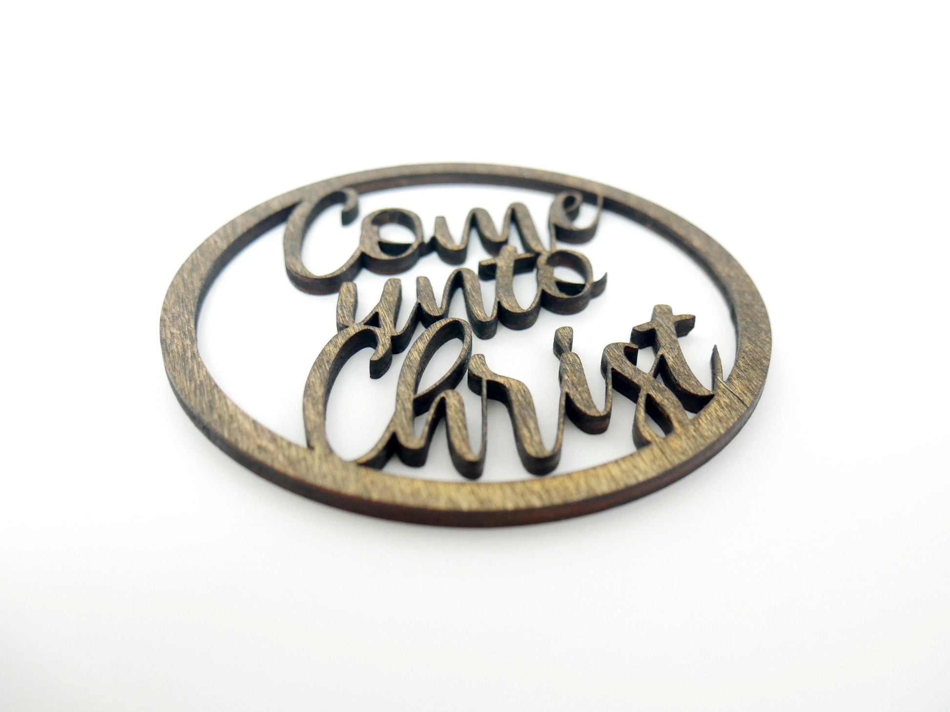 Come Unto Christ" Ornament/Sign, Christian Christmas Ornament, Laser Cut Decor, Christmas Gift