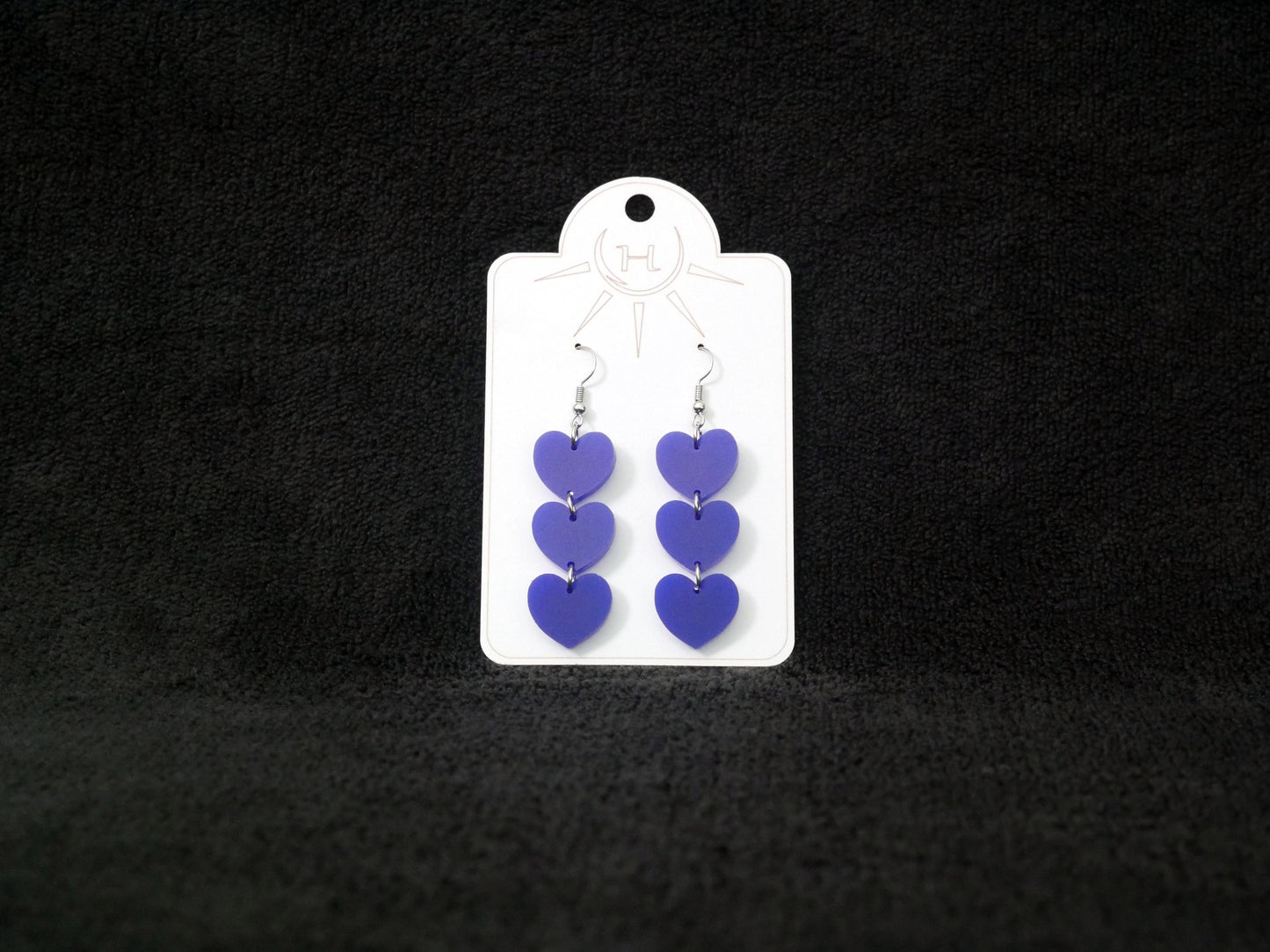 Chain of Hearts Earrings, Valentine's Day Earrings, Dangle Earrings