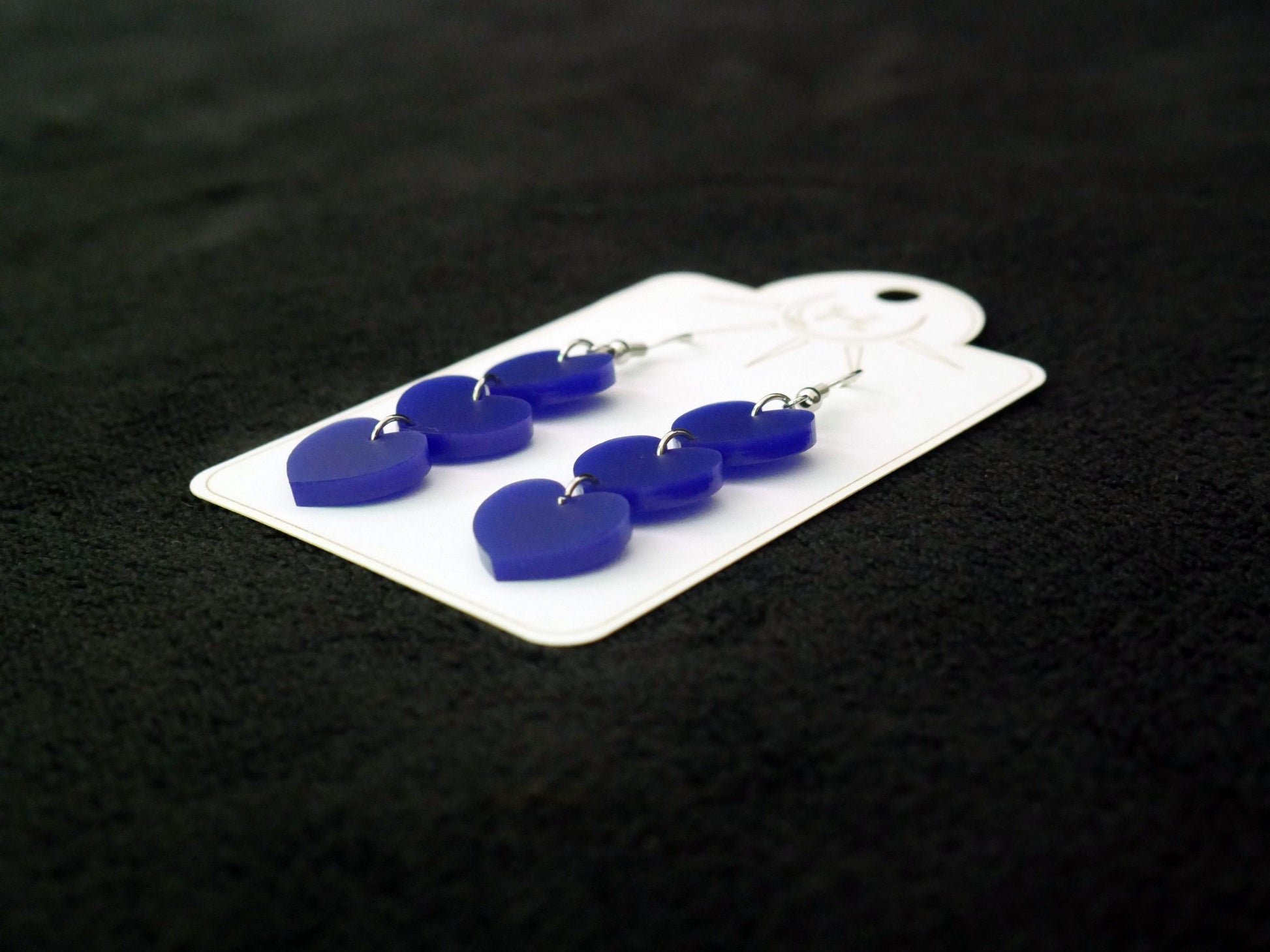 Chain of Hearts Earrings, Valentine's Day Earrings, Dangle Earrings