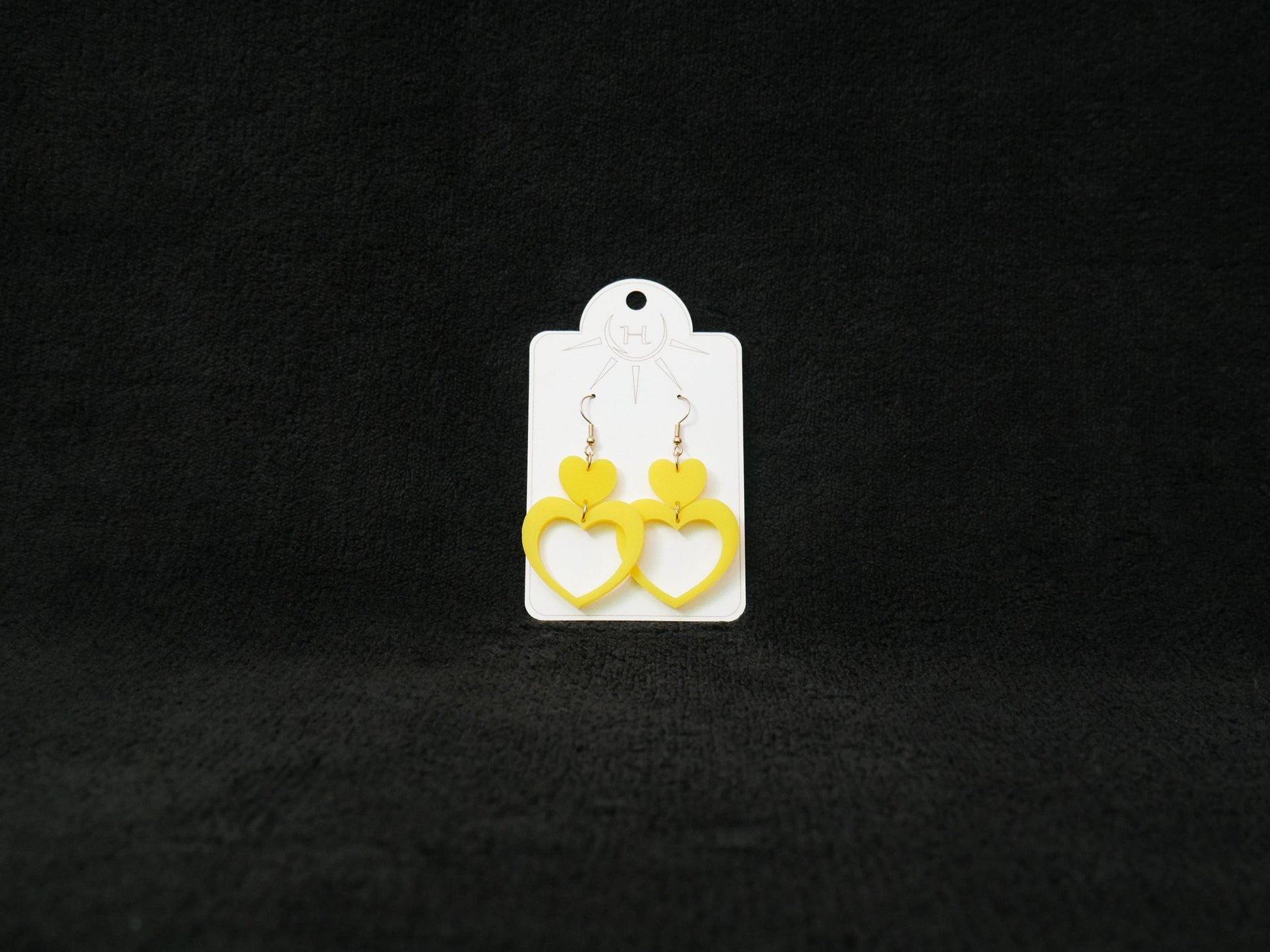 Heart Earrings, Dangle Earrings, Valentines Day, Acrylic Earrings