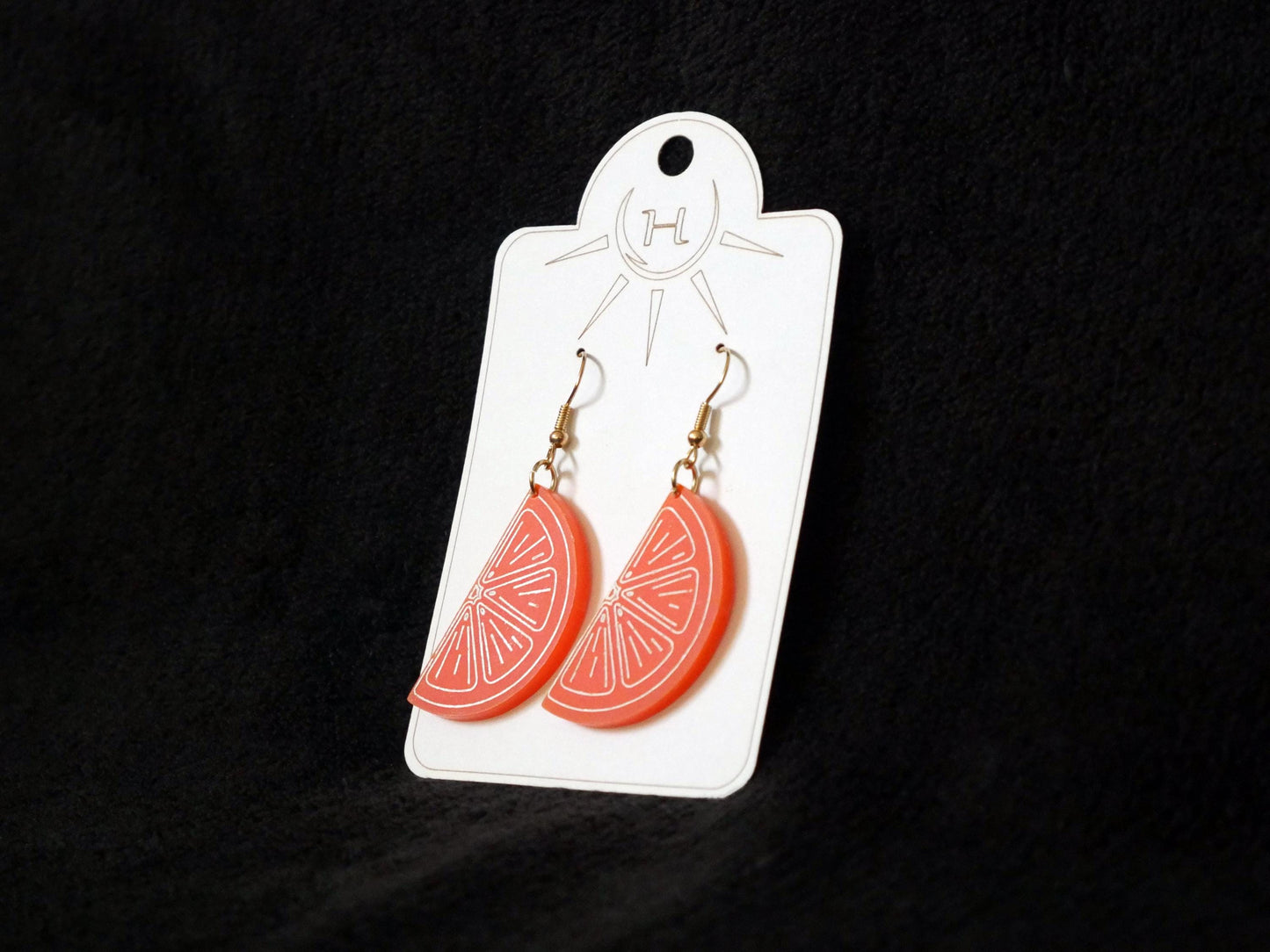 Lemon and Orange Slice Earrings, Cute Citrus Fruit Jewelry, Cute Summer Earrings